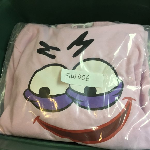 SpongeBob SquarePants Pink Savage Patrick Hoodie Hoody Sweater Adult Sz Large - Picture 7 of 7